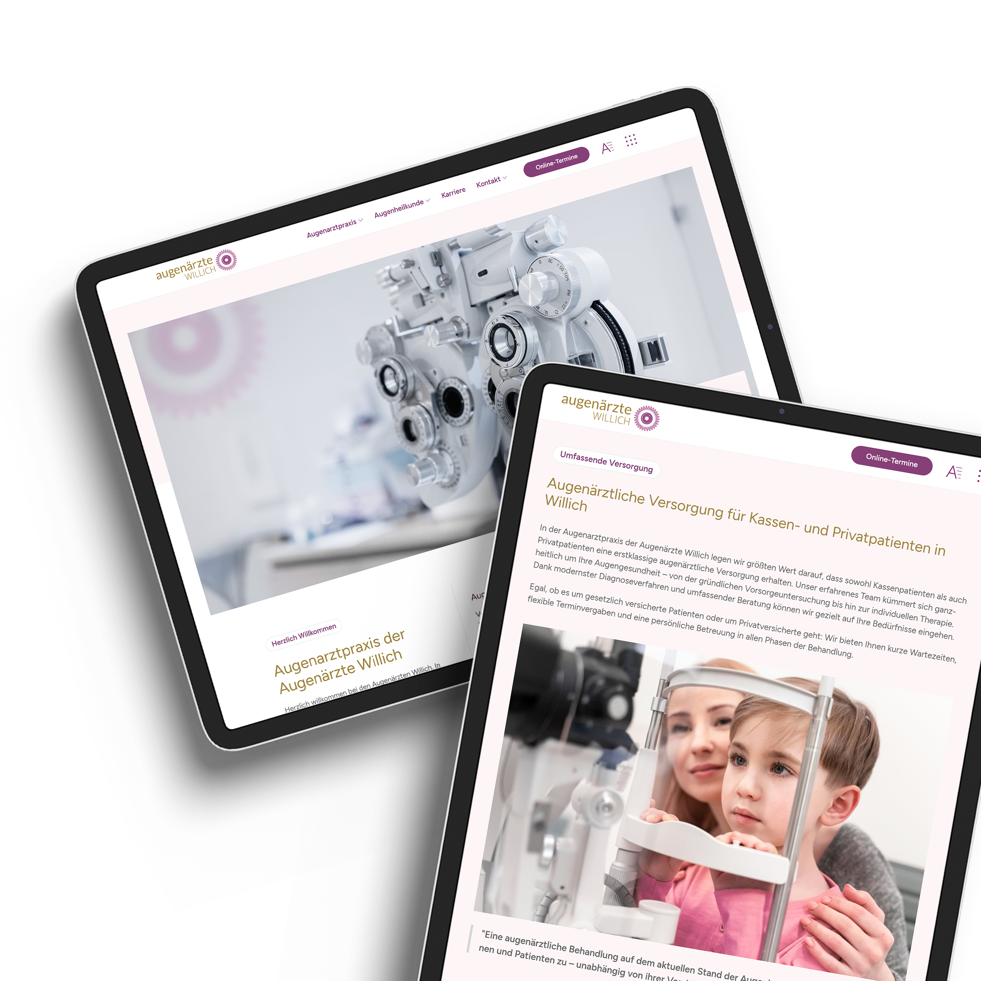 Webdesign Referenzprojekte – Praxen & Kliniken