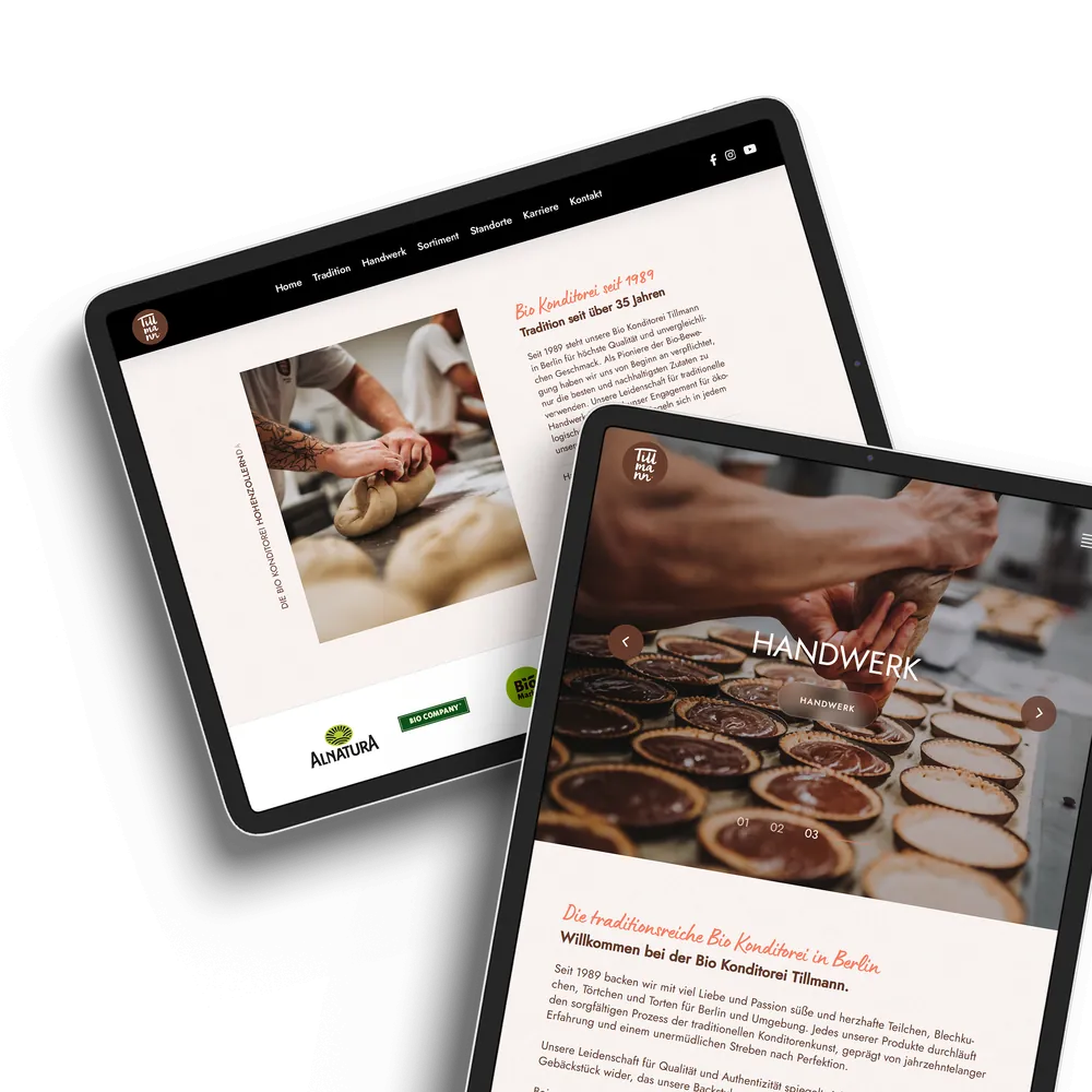 Webdesign für Cafés und Konditoreien