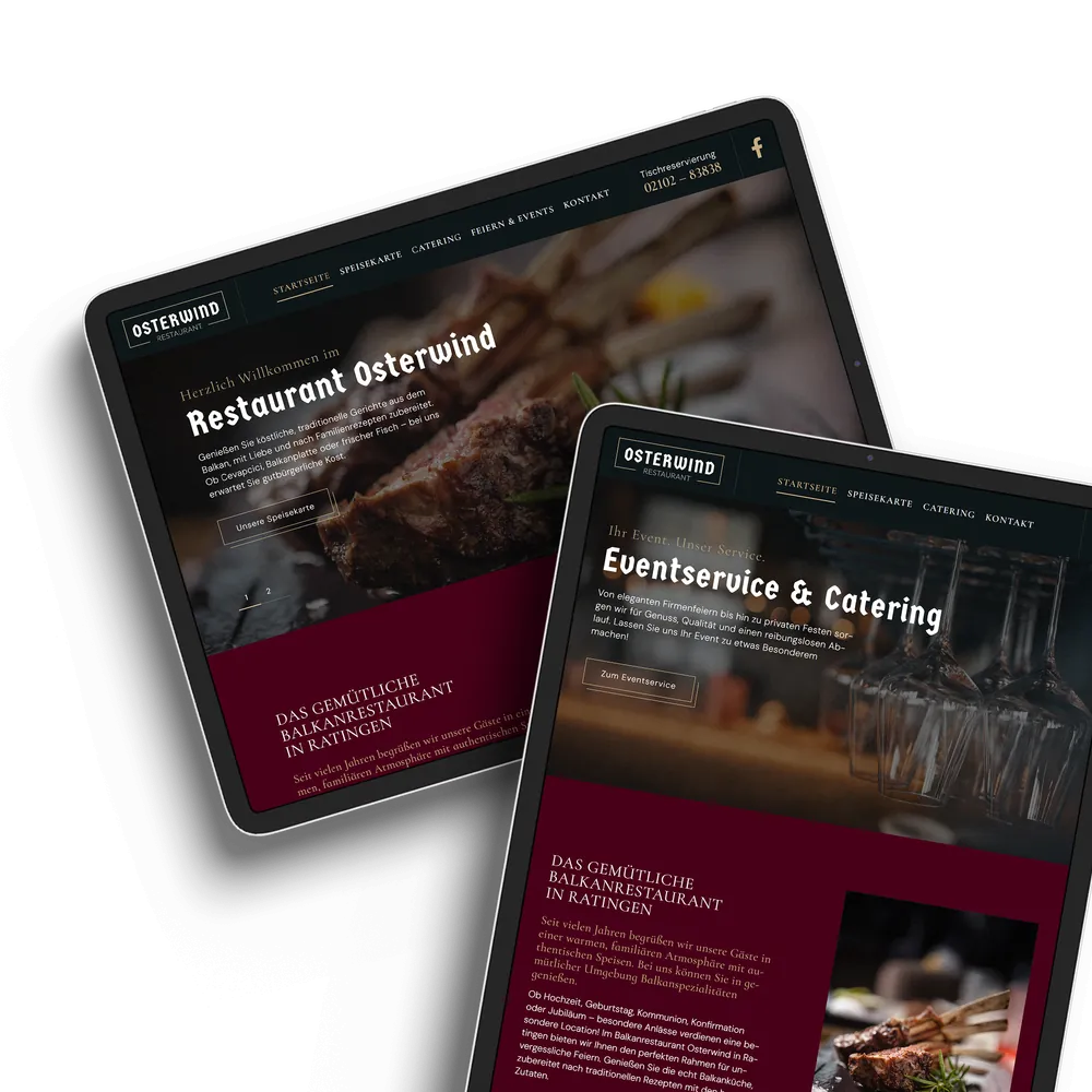 Webdesign für Restaurants und Gastronomie