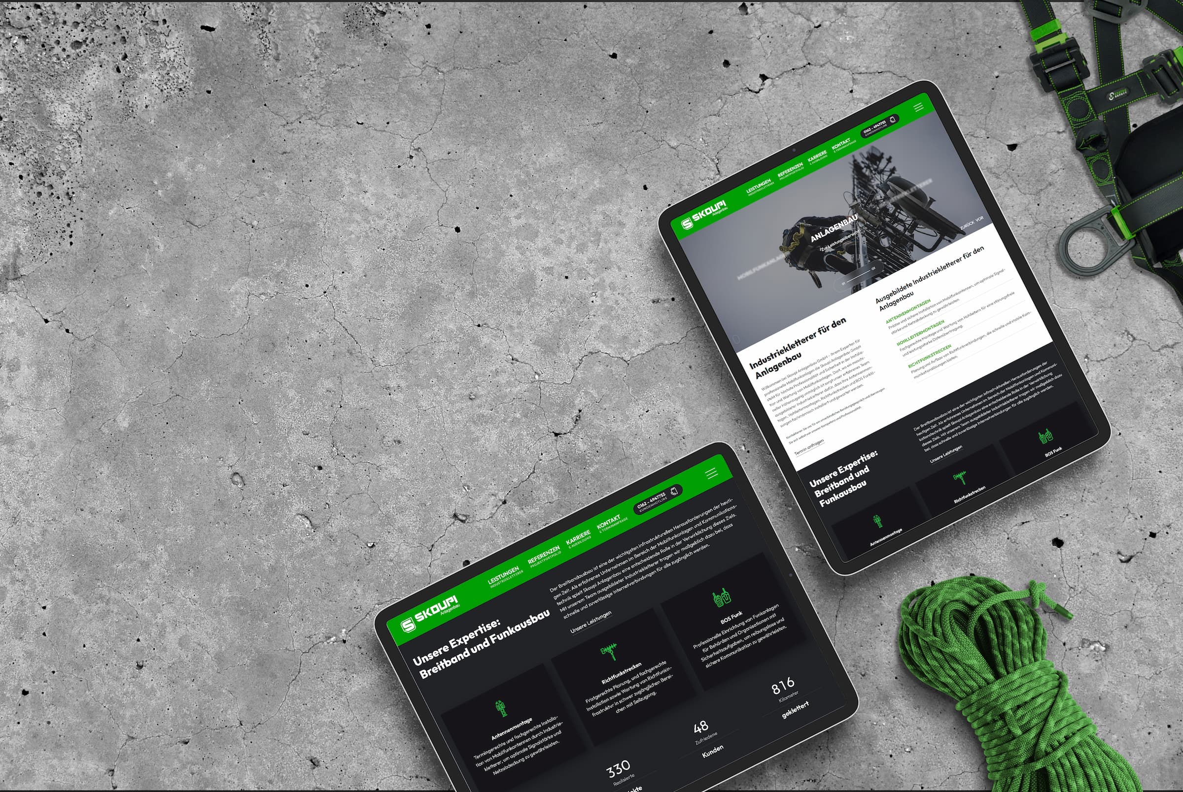 Webseite mieten Business Beispielprojekt Skoupi Anlagenbau