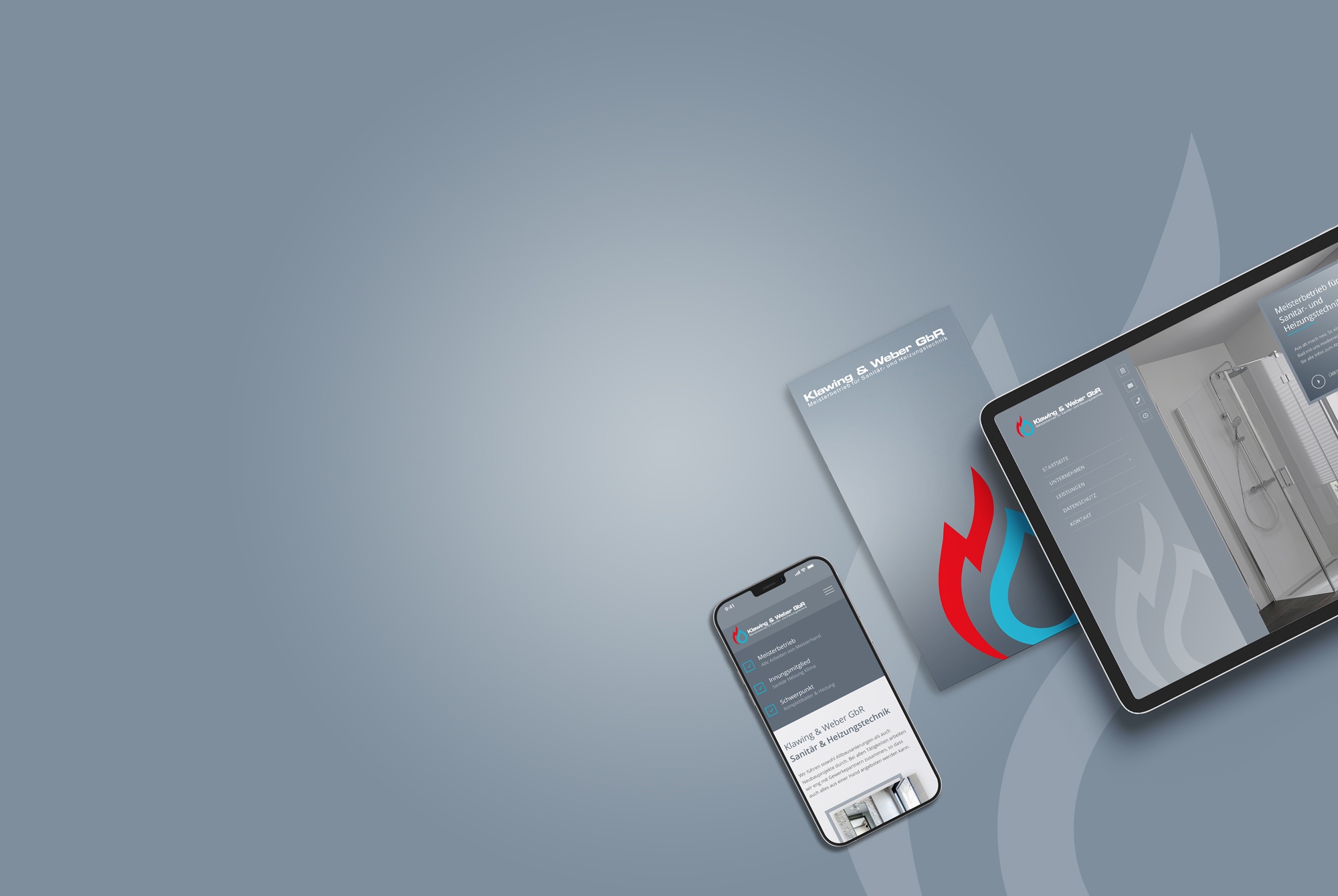 Webseite mieten Heizung Sanitaer Klima Beispielprojekt Klawing Weber